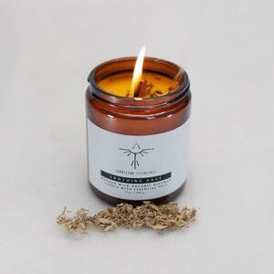 Soothing Sage Organic Beeswax Candle 9 oz